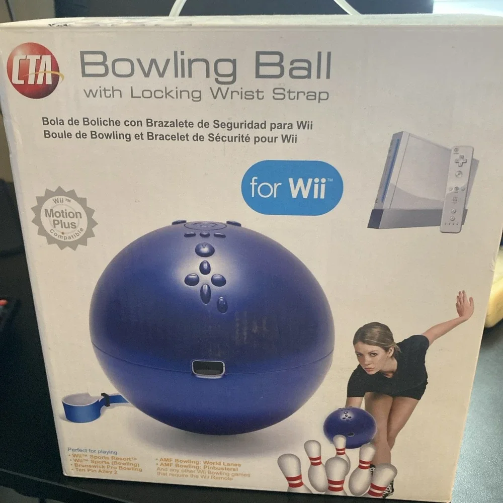 Rare CTA Bowling Ball For Wii With Locking Wrist Strap G1